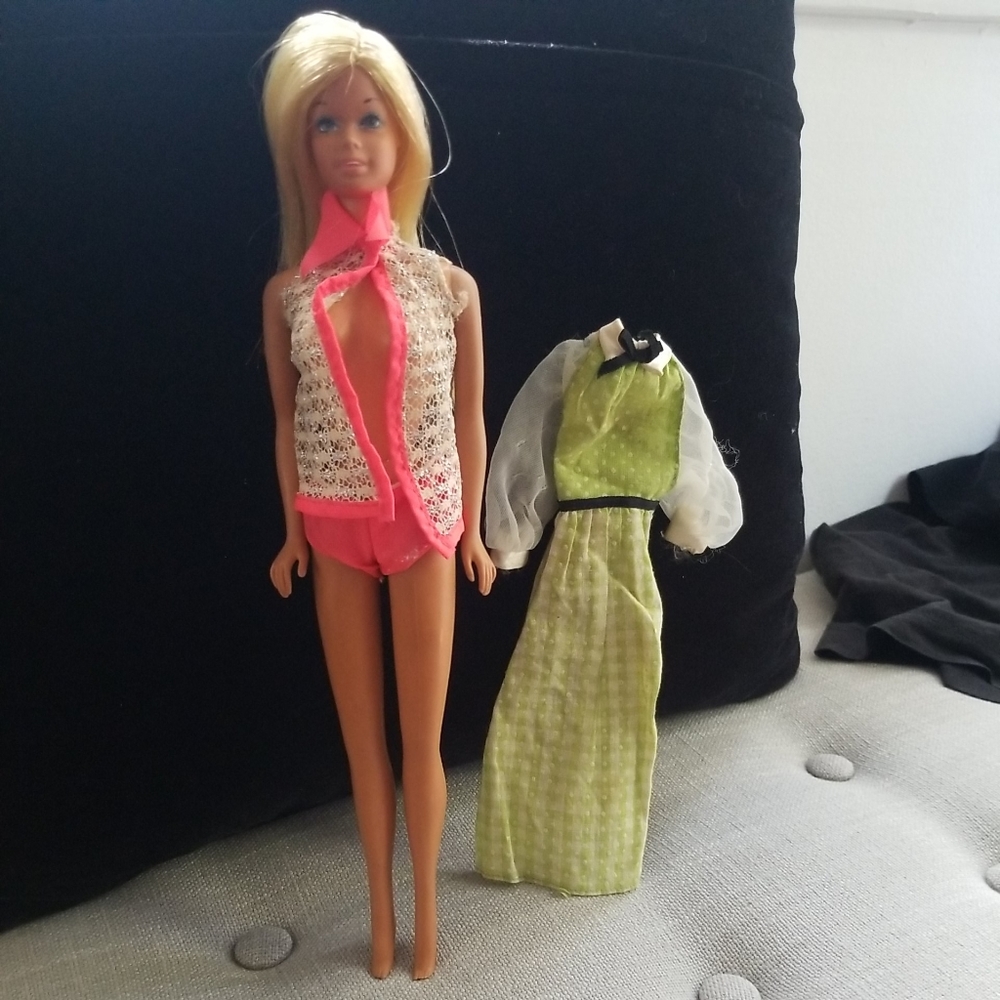Vintage Mattel 1966 Sunset Malibu Barbie Doll Blonde Blue Eyes Japan Swimsuit
